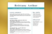 Modern Resume Template, a Resume Template by Scribbled Napkin Design (Thumbnail 1 of 4)