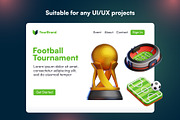 20 Football 3D Icon Set, an Object 3D Model by Bilicube Studio (Thumbnail 4 of 6)