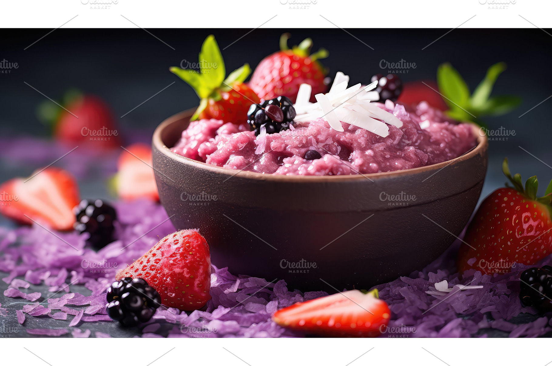 dessert purple rice ai generated, a Food & Drink Photo by pikepicture