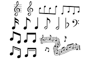 Musical Notes Stencil, Templates, an Object Graphic by Doodle Cloud Studio (Thumbnail 2 of 2)