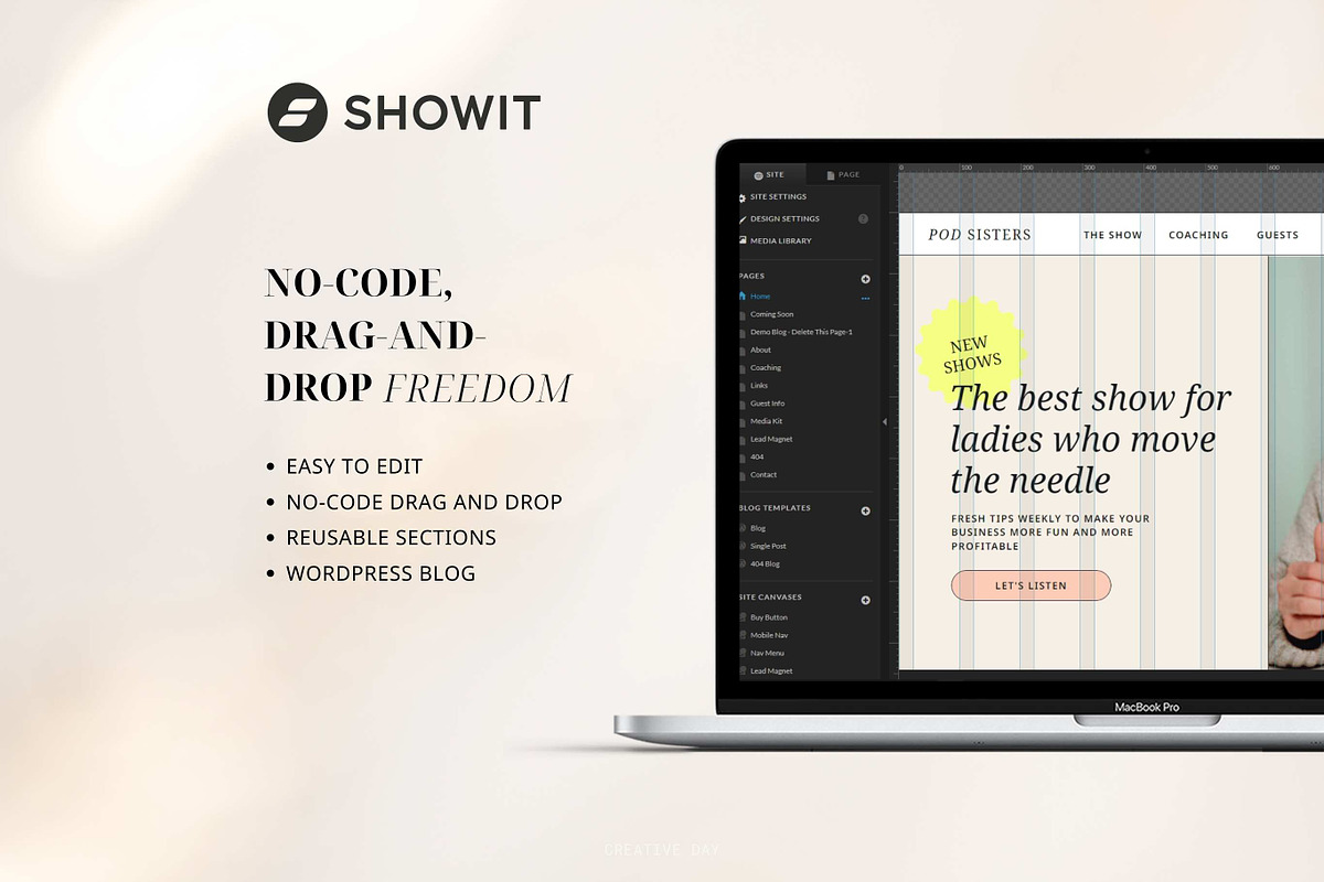 Podcast Coach Showit Template, a Landing Page Template by Creative Day (Photo 6 of 6)
