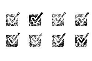 Check Mark Icon Set, an Object Illustration by Vector Creator