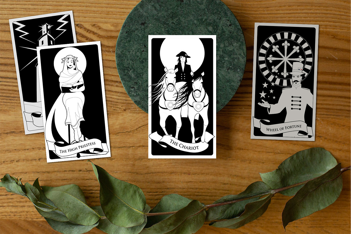 Tarot Black and White. 78 cards, an Illustration by La Inspiratriz (Photo 6 of 9)