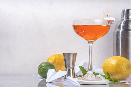 Paper plane boozy alcohol cocktail, a Food & Drink Photo by Rimma