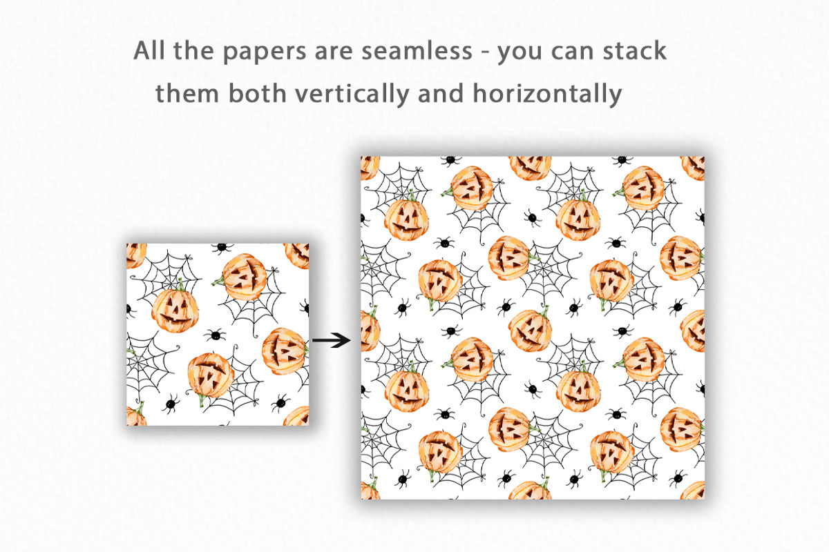 Watercolor Halloween Candy Patterns, a Pattern Graphic by SvetaArtStore (Photo 4 of 6)