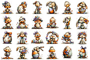 Whimsical Easter Clipart, an Illustration by designcity5 (Thumbnail 2 of 5)