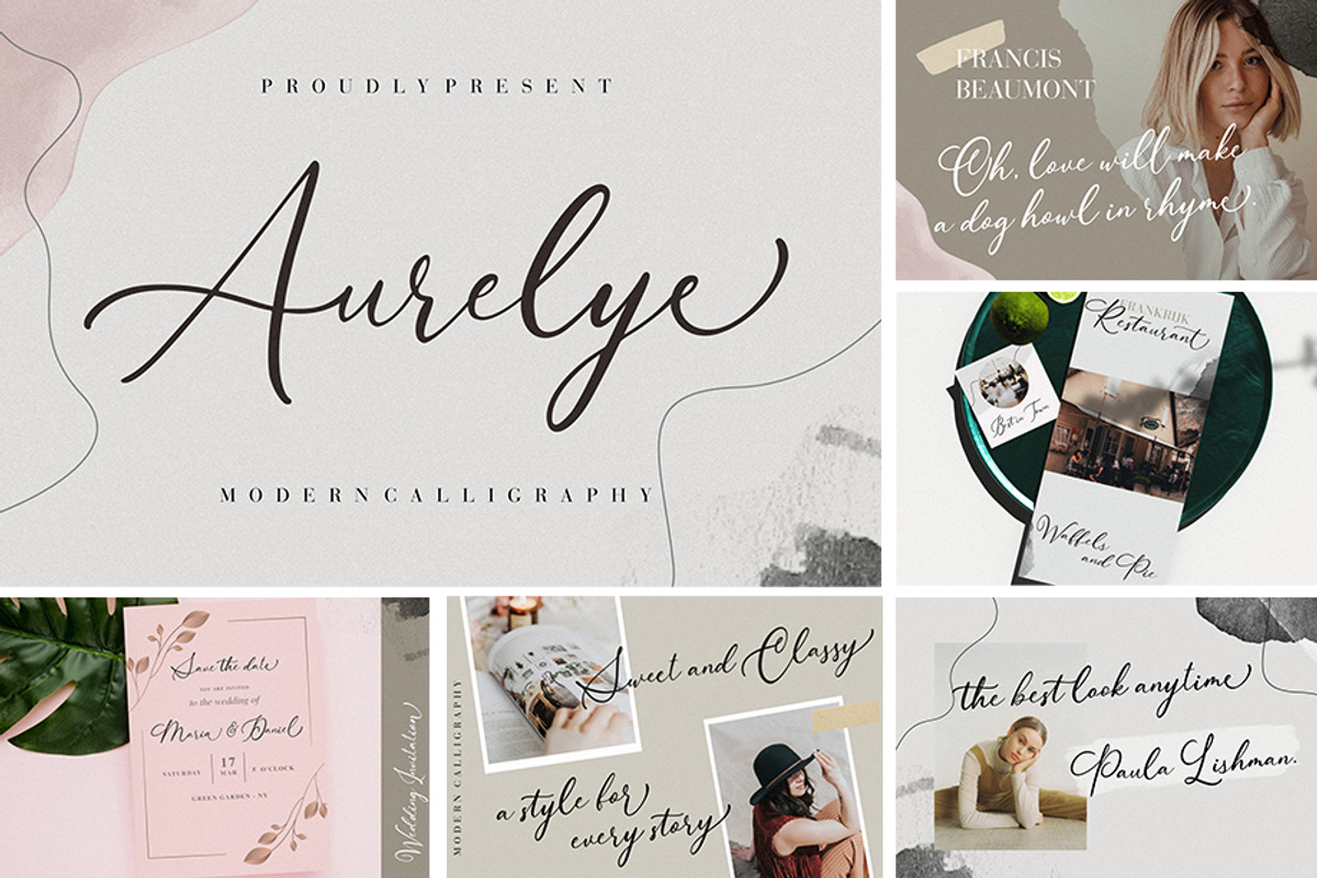 When Modern Meet Vintage Font Bundle, a Script Font by Creatype Studio (Photo 5 of 45)
