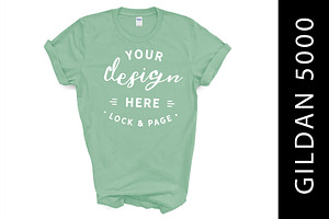 Mint Green Gildan 5000 TShirt Mockup