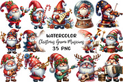 Christmas Gnome Musicians PNG, an Illustration by CraftArtStudio (Thumbnail 1 of 6)