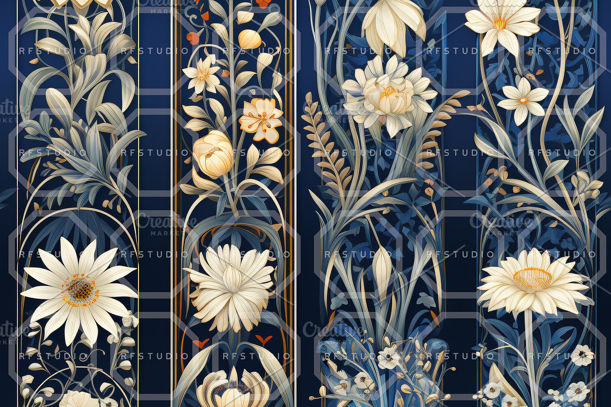 FUSION CHINOISERIE. Seamless Pack, a Texture Illustration by RefinedFantasyStudio (Photo 9 of 9)