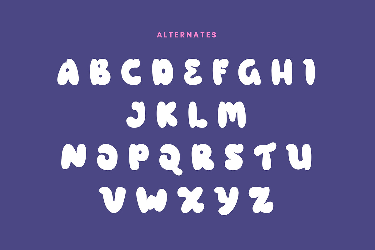 Bubble Swag - Playful Display Font, a Handwritten Font by AQR Studio (Photo 7 of 9)