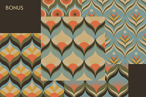 Retro Floral Seamless Patterns