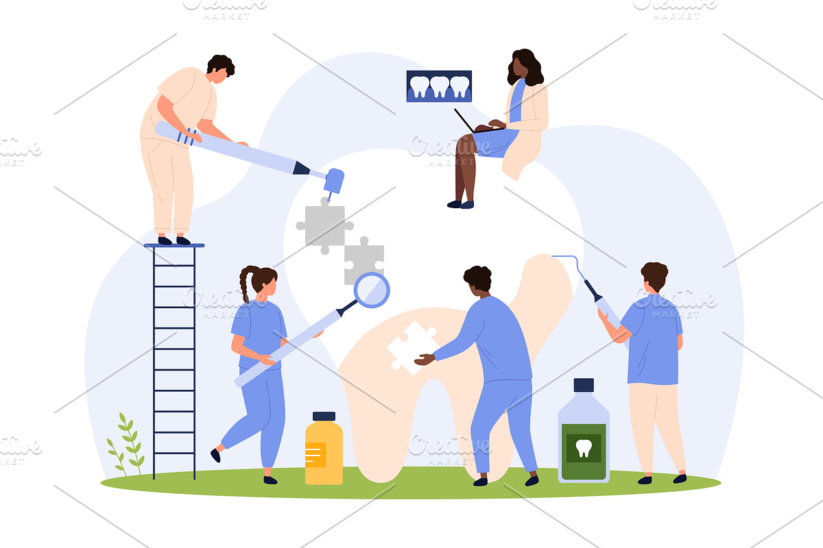 Treatment and hygiene cleaning of, a Healthcare Illustration by Flashvector