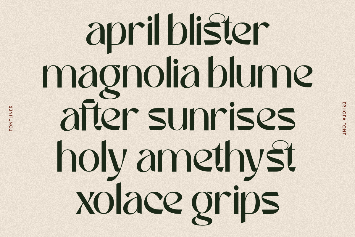 Display Sans Serif - Erhofa, a Sans Serif Font by Font Liner (Photo 3 of 10)