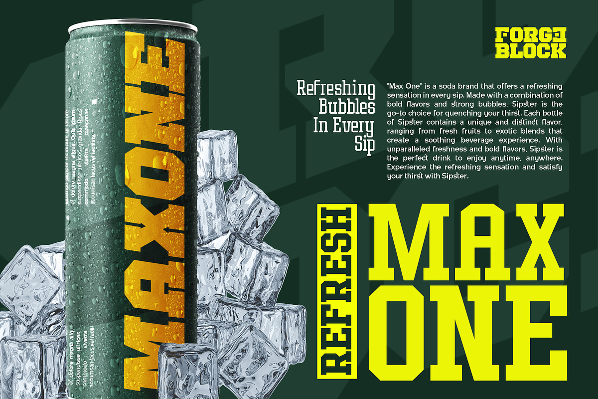 Forge Block – A Bold Typeface Forged, a Slab Serif Font by Ardyanatypes (Photo 3 of 9)