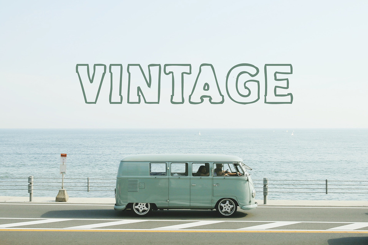 Summer Outline Font, a Slab Serif Font by vladocar (Photo 2 of 9)