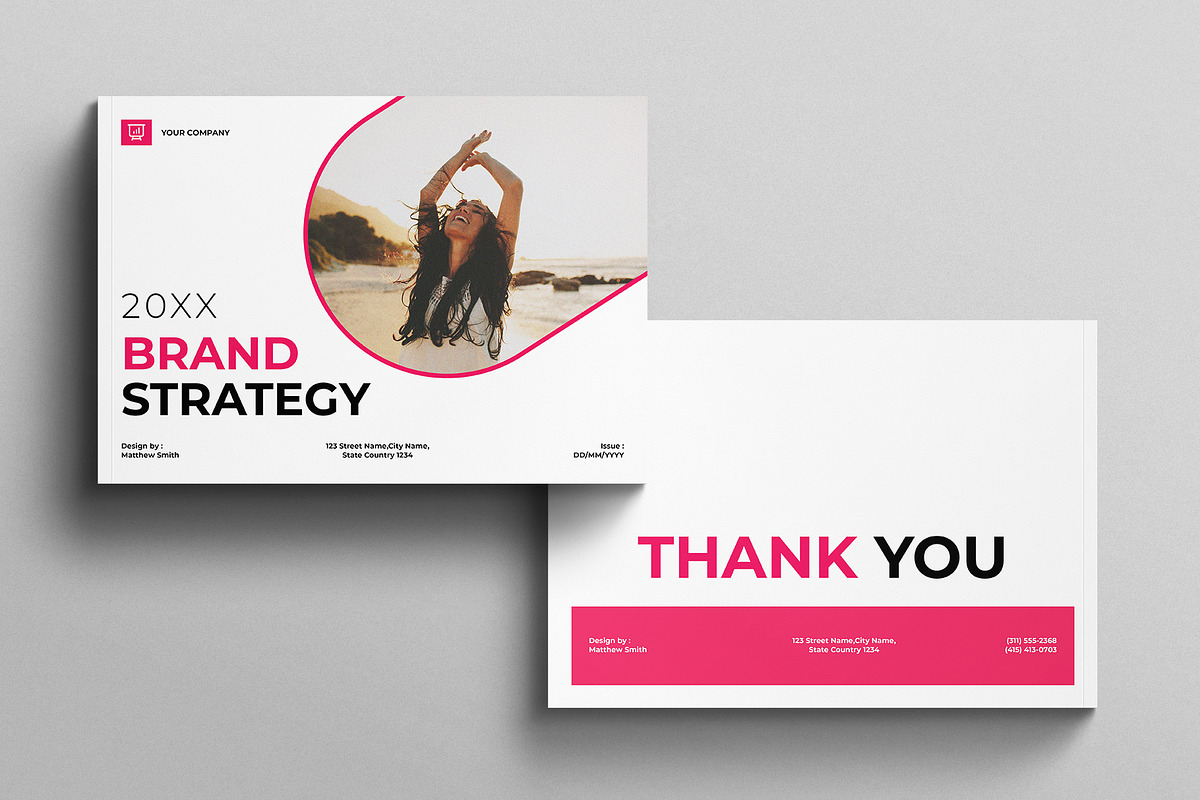 Brand Strategy Template Landscape, a Brochure Template by E-Type
