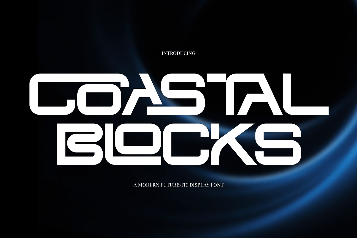 Coastal Blocks - Futuristic Font, a Sans Serif Font by 177Studio (Photo 1 of 8)