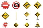 Collection Warning Road Signs, a Technology Illustration by TAlex (Thumbnail 2 of 7)