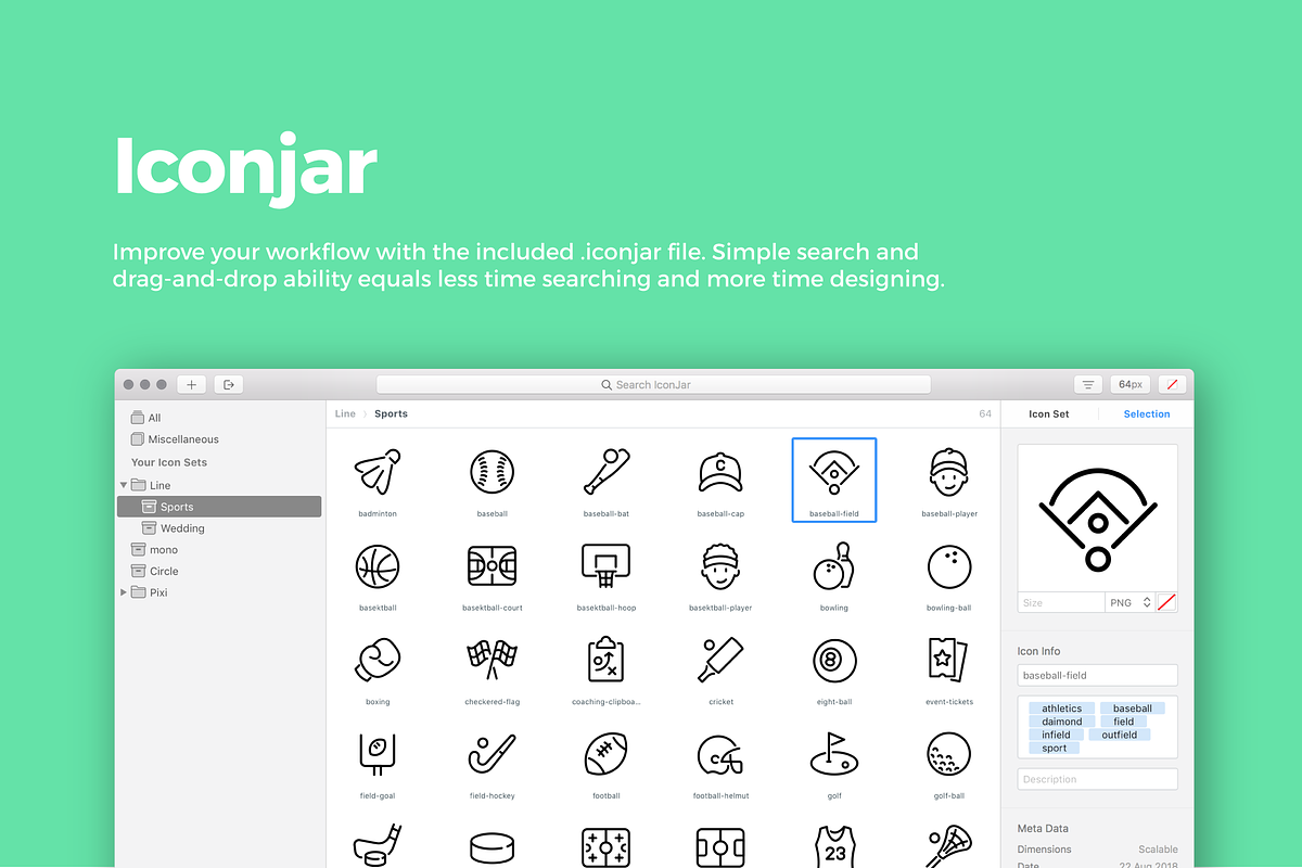Sports Icons — Pixi Line, an Outline Icon by Scott Dunlap (Photo 9 of 9)