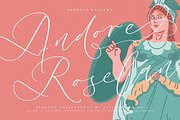 Andore Roselan Elegant Calligraphy, a Script Font by stylishtype.co (Thumbnail 1 of 20)