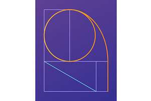 Golden ratio geometric concept, an Illustration by Things for designers