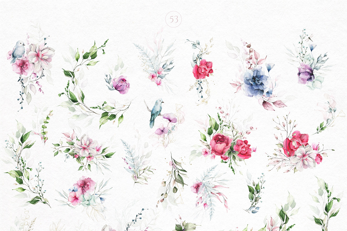 Delightful Nature. Floral watercolor, an Object Illustration by Khrys.art (Photo 3 of 18)