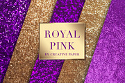 Royal Gold Pink Glitter Textures, a Background Graphic by by creative paper (Thumbnail 1 of 9)