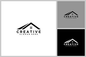 Modern House Roof Logo Real Estate, a Branding & Logo Template by quadrazo