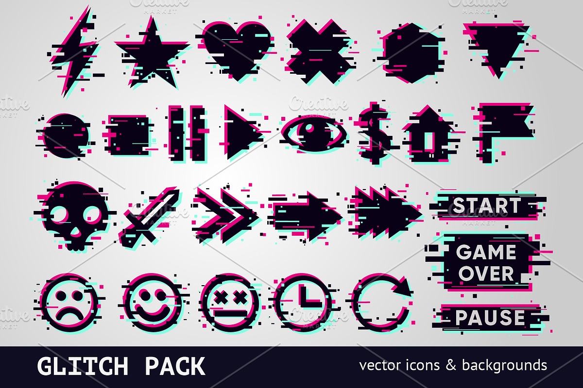 Glitch Vector Elements, a Templates & Theme by ne2pi (Photo 1 of 5)