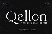 Qellon – Elegant Modern Serif, a Serif Font by MaikoHatta (Thumbnail 1 of 7)