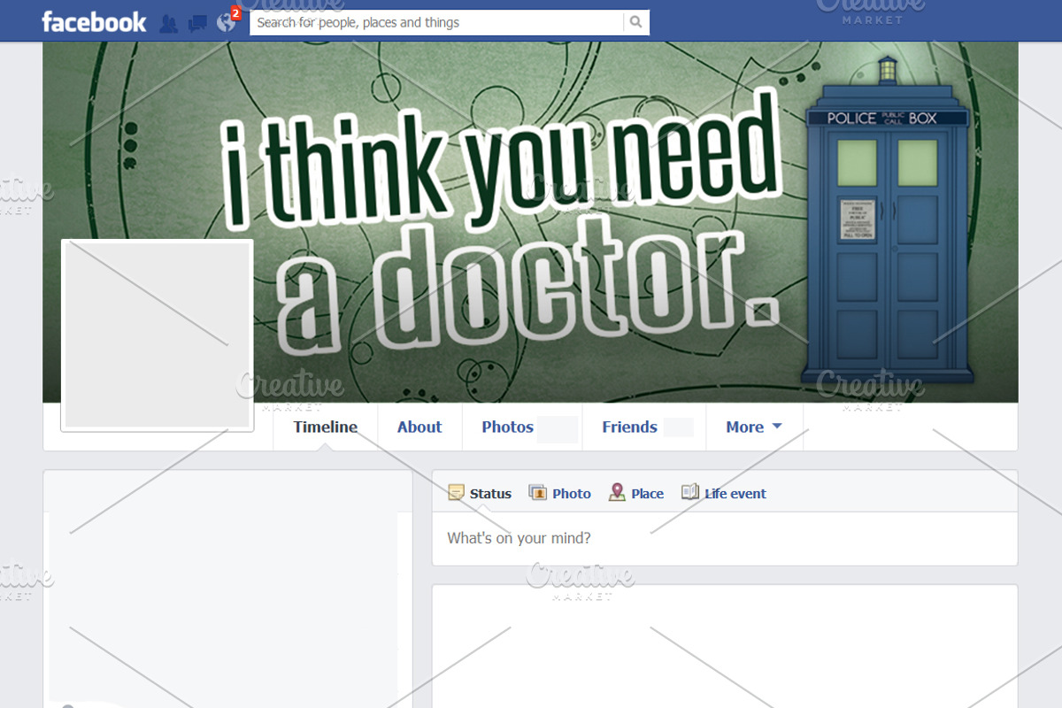 Doctor Who themed Facebook Cover, a Templates & Theme by weheartpaper (Photo 2 of 2)
