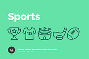 Sports Icons — Pixi Line, an Outline Icon by Scott Dunlap (Thumbnail 1 of 9)