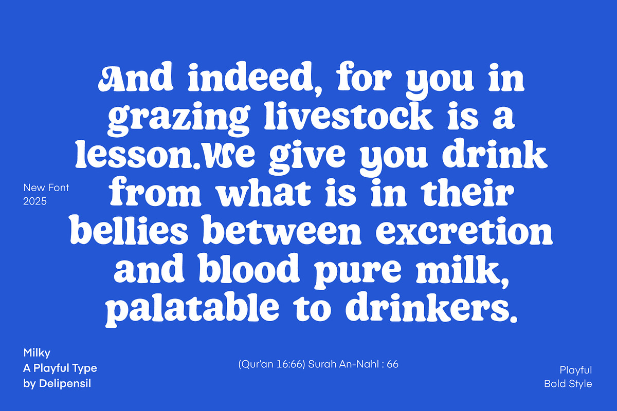 Milky - A Playful Type, a Serif Font by delipensil (Photo 3 of 7)