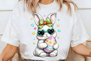 Retro Preppy Cute Easter Bunny Png, an Illustration by designcity5 (Thumbnail 5 of 9)