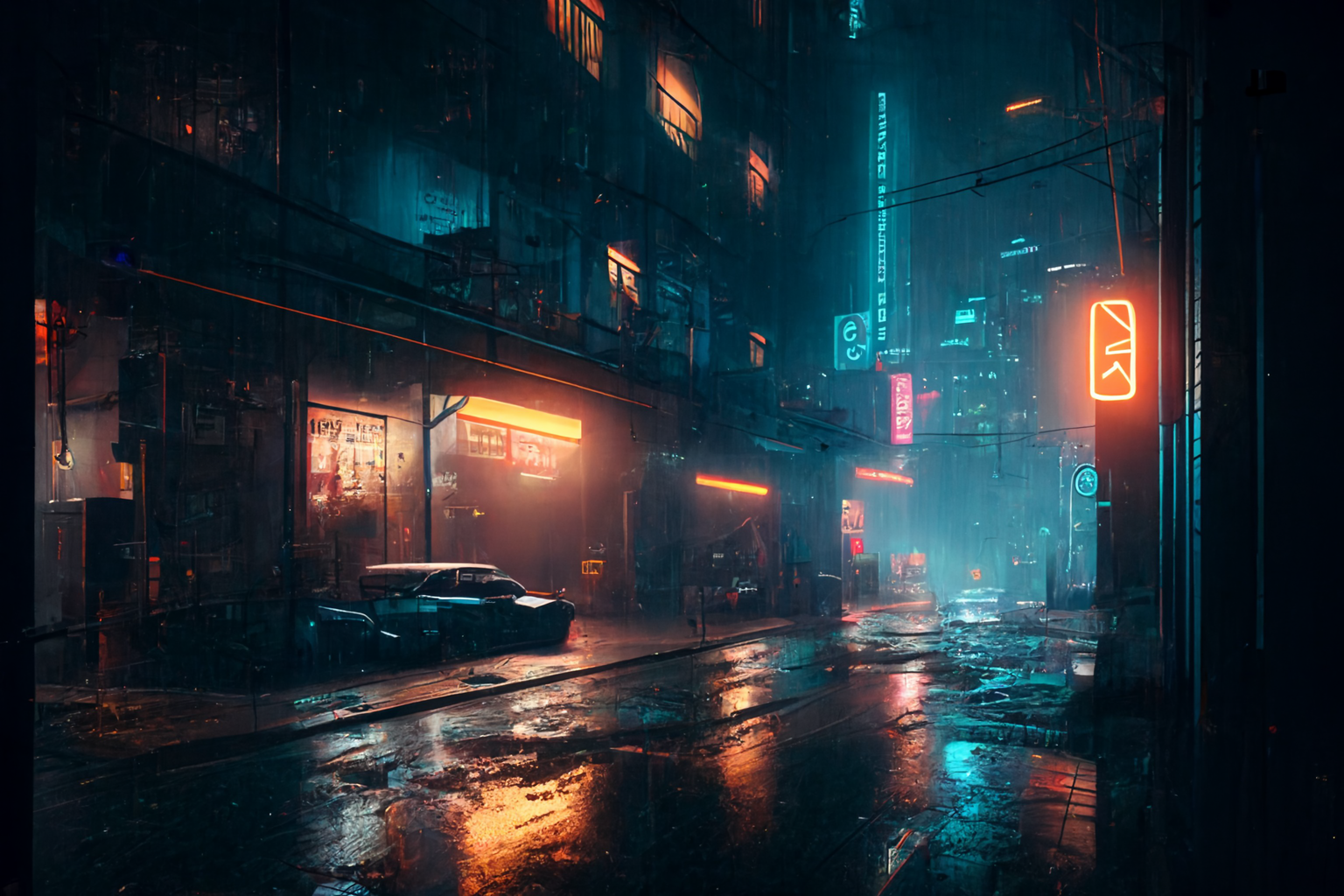 Cyberpunk City at night, a Wallpaper Graphic by Ultimate Wallpapers