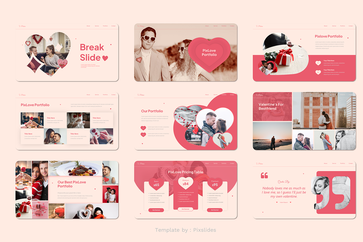Valentine Themes PowerPoint, a Presentation Template by Pixslides (Photo 4 of 5)