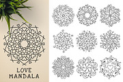 300 Vector Mandala Ornaments, a Decorative Illustration by pixaroma (Thumbnail 27 of 49)