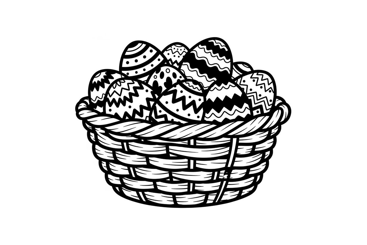 Easter Basket Vector Silhouette Bund, an Illustration by Designs_River (Photo 10 of 51)