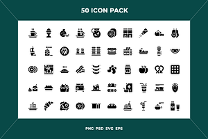Breakfast icons, an Outline Icon by Wencory