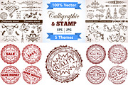 Calligraphic and Stamp Themes, a Decorative Illustration by TAlex (Thumbnail 1 of 6)