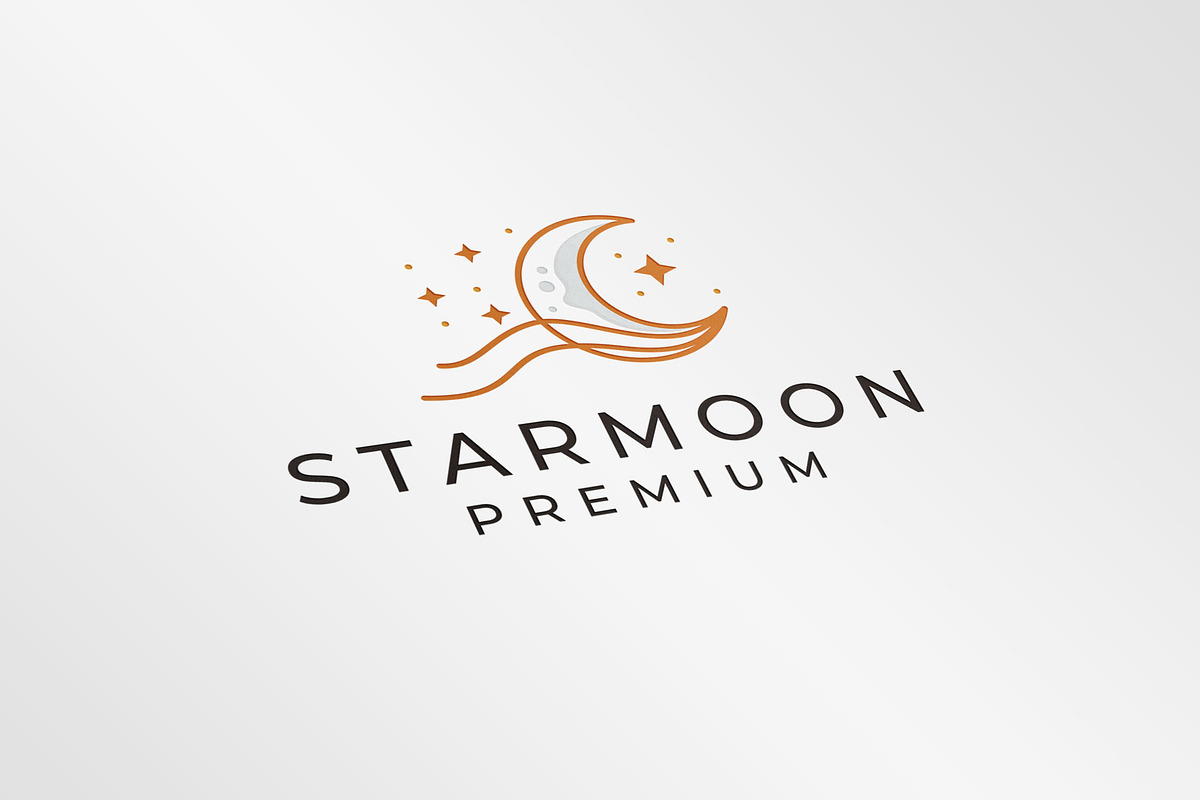 elegant crescent moon and star logo, a Branding & Logo Template by mouze_art (Photo 1 of 3)