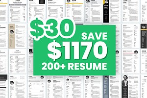 Resume & CV whole shop bundle