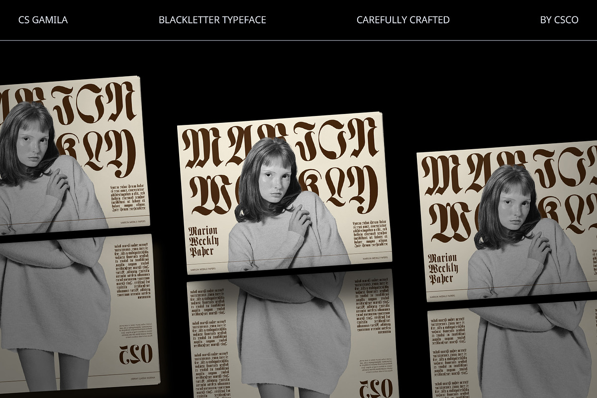 CS Gamila – Blackletter Font, a Blackletter Font by Craft Supply Co. (Photo 5 of 8)
