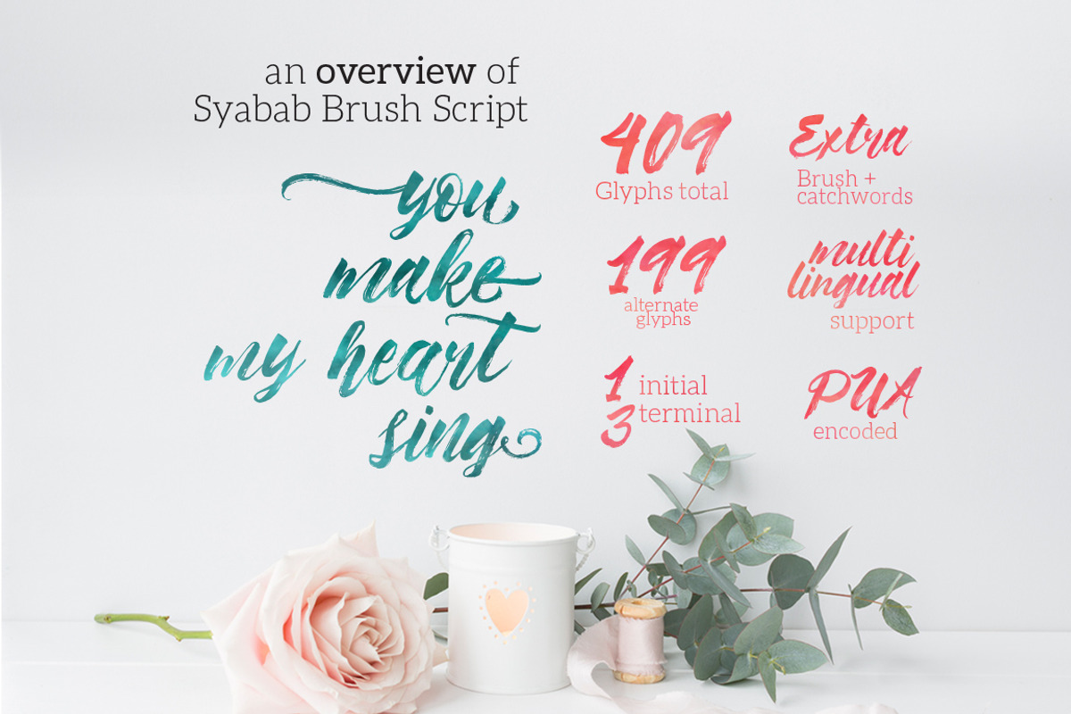 Syabab Brush Script preview 7