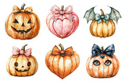 Halloween Coquette Bow Pumpkin Clipa, an Illustration by Daily.Designs (Thumbnail 4 of 5)