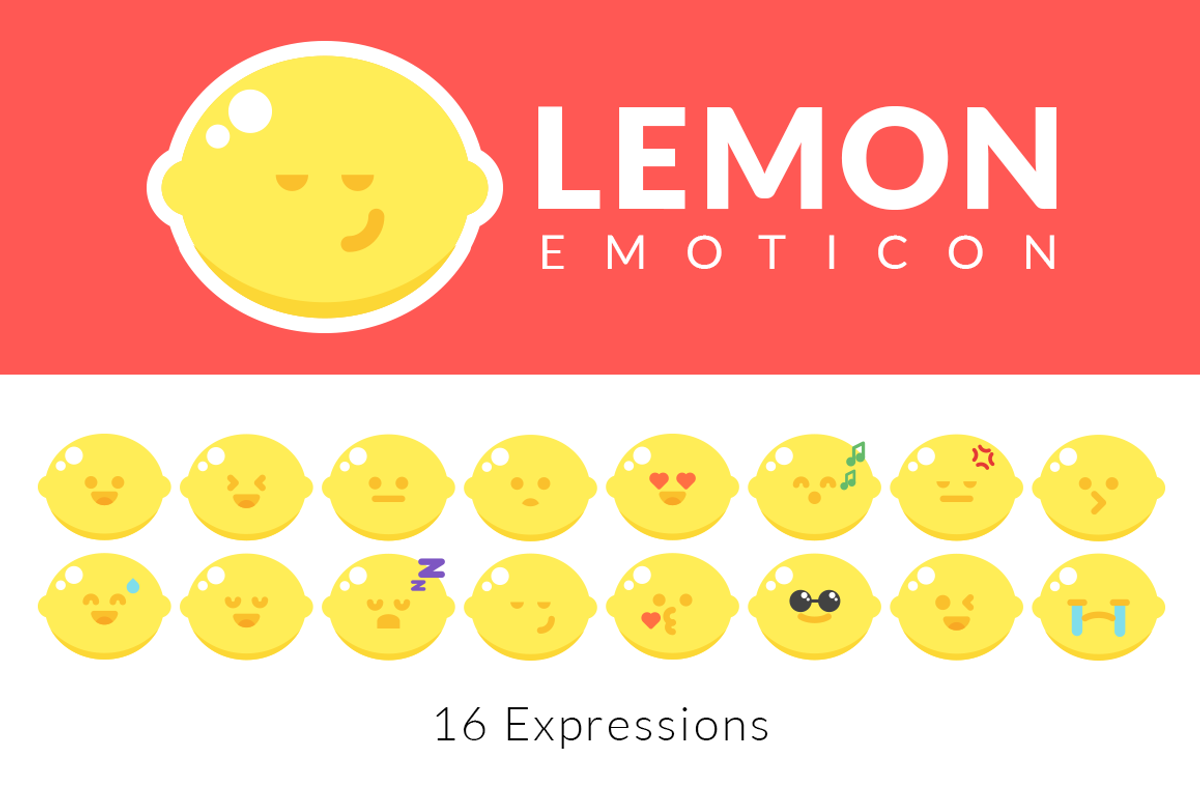 Lemon Emoticon, an Emoji Icon by aditvest