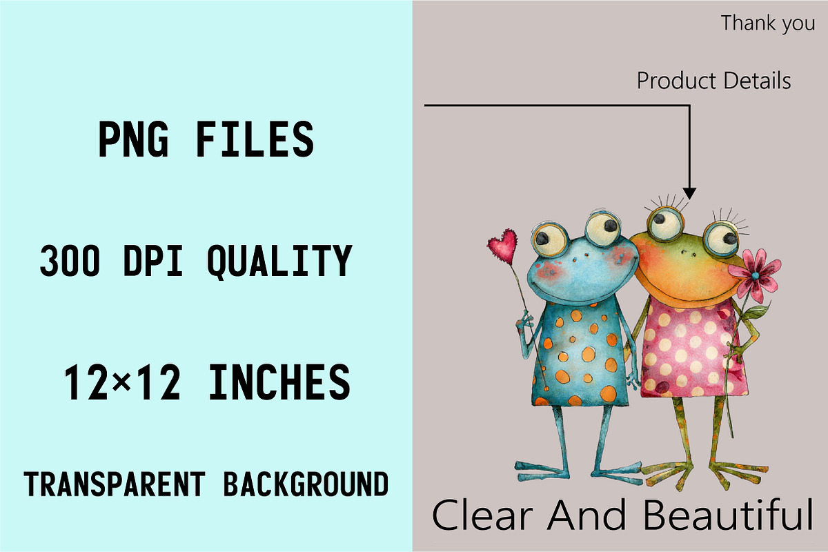Quirky Valentine Day Frog Clipart Bu, an Illustration by SVGArt (Photo 3 of 8)