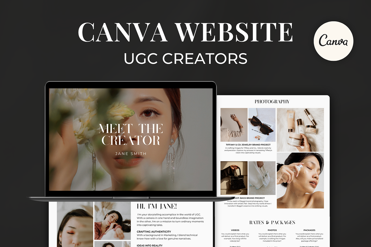 UGC Portfolio Template for Canva, an App Template by Gilla Templates (Photo 1 of 8)