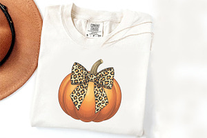 Pumpkin Coquette bow png, an Illustration by Watercolor design